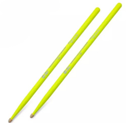 Изображение HUND Fluorescent Series 5A Барабанные палочки оранжевые, орех гикори