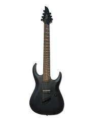 Изображение Carparelli Guitars Dinky 7 Электрогитара б/у, H, черный матовый, черная фурнитура, веерные лады