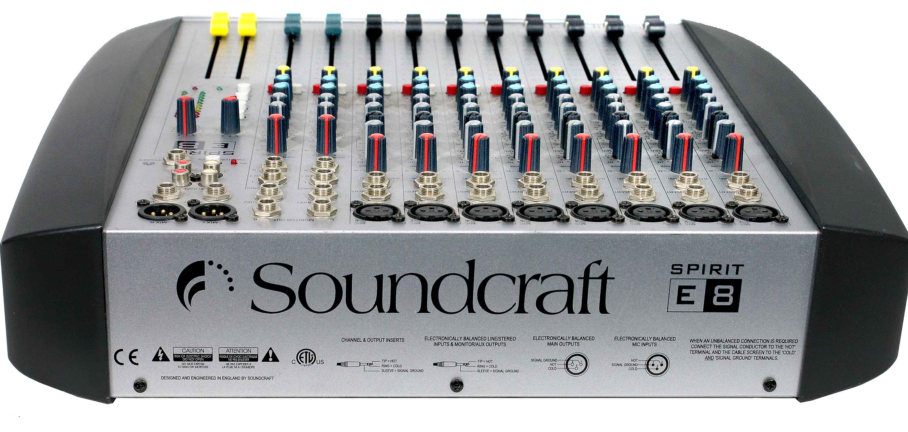 Изображение SOUNDCRAFT SPIRIT E8 Микшерный пульт Б\У, 8 каналов, Англия. 