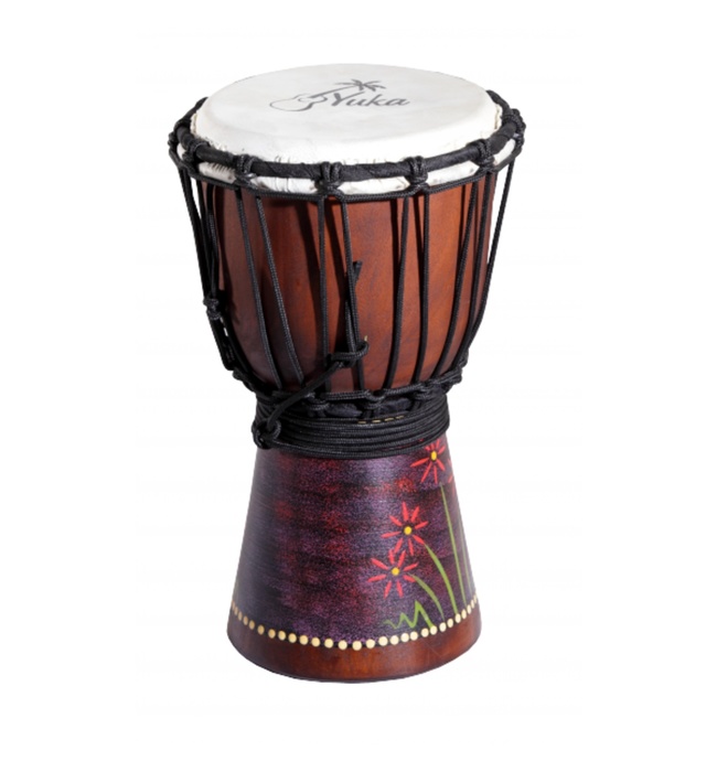 YUKA DJWD06-12 - джембе, веревочная настройка, размер: 6"(15см) х12"(30см), материал - дерево, мембр Изображение YUKA DJWD06-12 - джембе, веревочная настройка, размер: 6"(15см) х12"(30см), материал - дерево, мембр