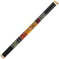 Изображение MEINL RS1BK-L - палка дождя 100 см - материал - бамбук, фон черный, цветной рисунок