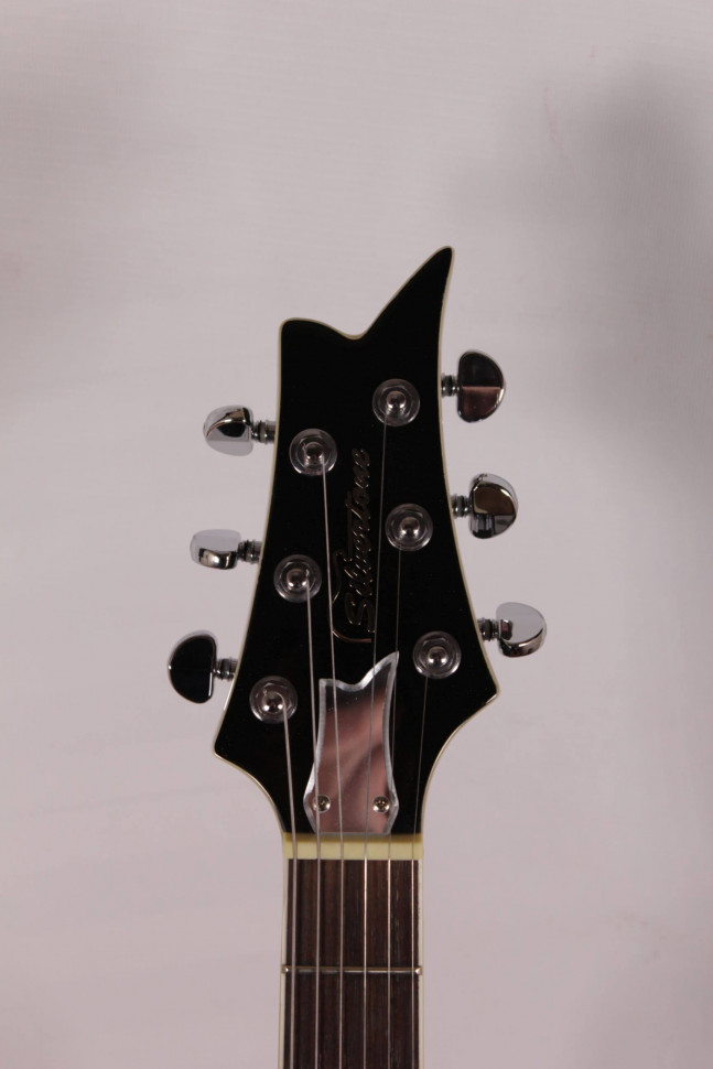 Изображение Silvertone DoubleCut Paul Stanley Signature Indonesia, черный, зеркальный пикгард, датчики Duncan