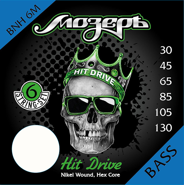 Изображение Мозеръ BNH-6М Hit Drive Комплект струн для 6-струнной бас-гитары, никелевый сплав, 30-130