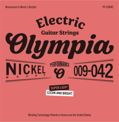 Изображение Olympia PFE0942 Performance Electric Guitar Strings 009-042 Струны для электрогитары Nickel Wound