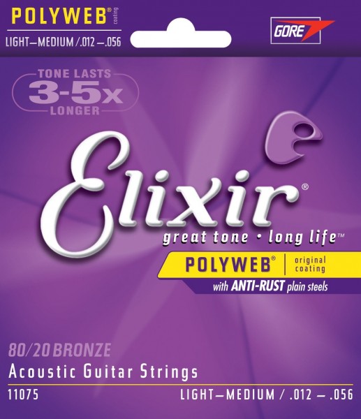 Изображение ELIXIR 11075 012-056 Струны для акустической гитары 