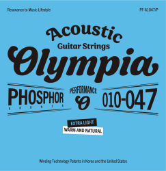 Изображение Olympia PFA1047/P Performance Acoustic Guitar Strings 010-047 Струны для акустической гитары, фосфор