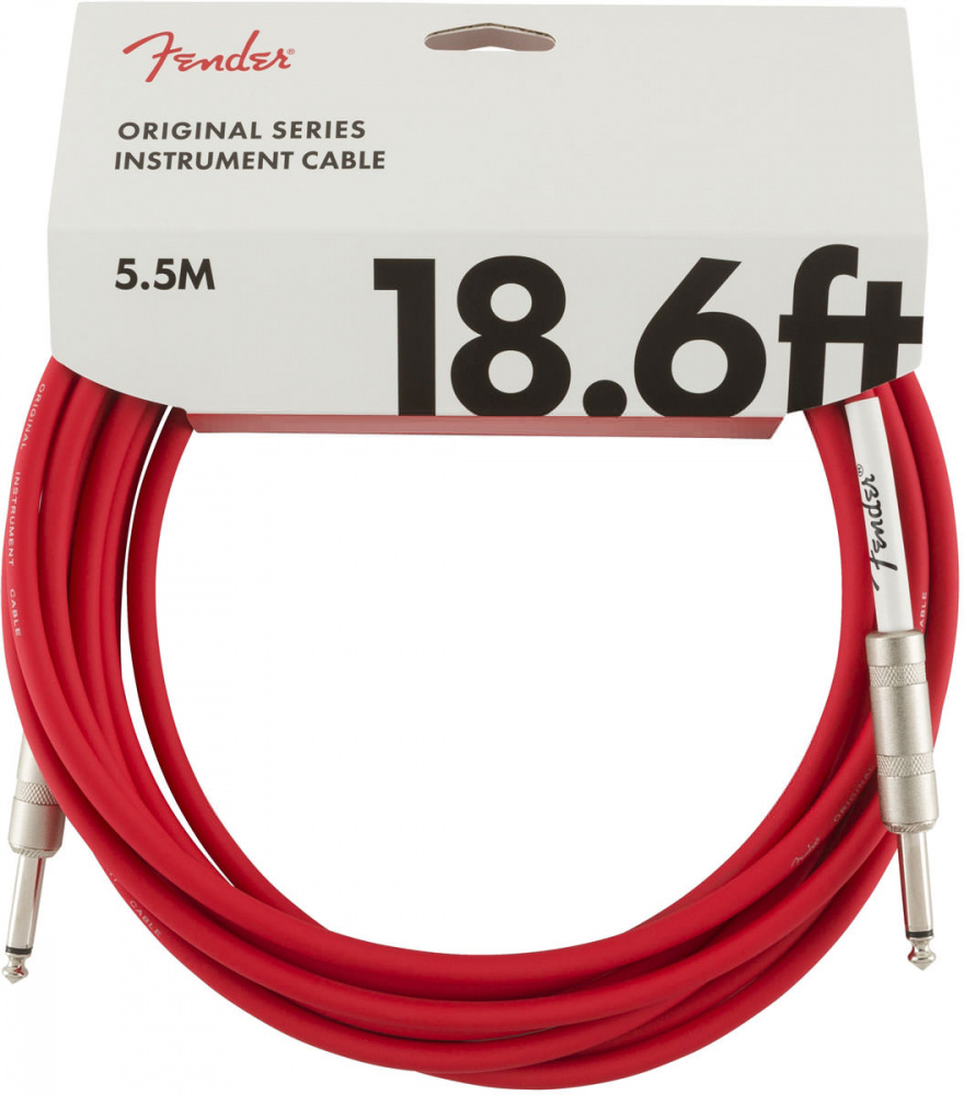 Изображение FENDER 18.6' OR INST CABLE FRD инструментальный кабель, красный, длина 18,6' (5,7 м), диаметр 0.574 