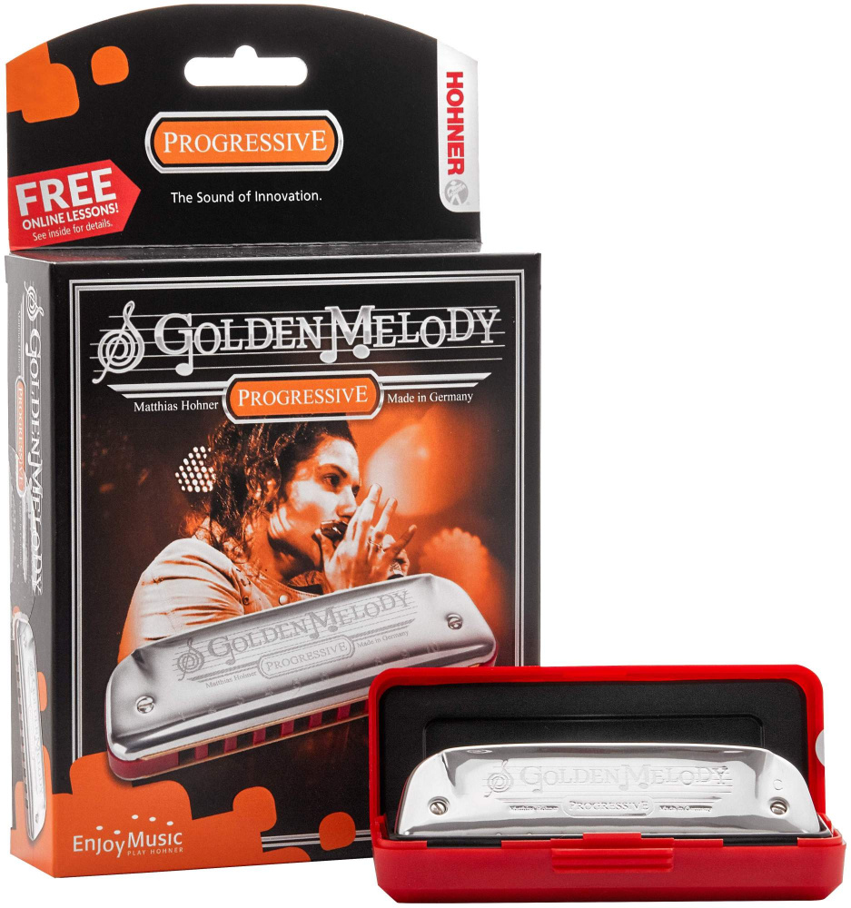 Изображение HOHNER M542086X Golden Melody 542/20 G  - губн. гармоника - Richter Classic. Доступ на 30 дней к бе