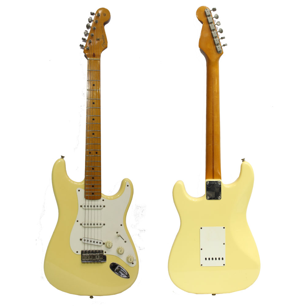 FENDER Stratocaster VINTAGE Электрогитара БУ, USA, sn:V096790, Цвет  Лимонный, + Кейс контурный купить в Хабаровске