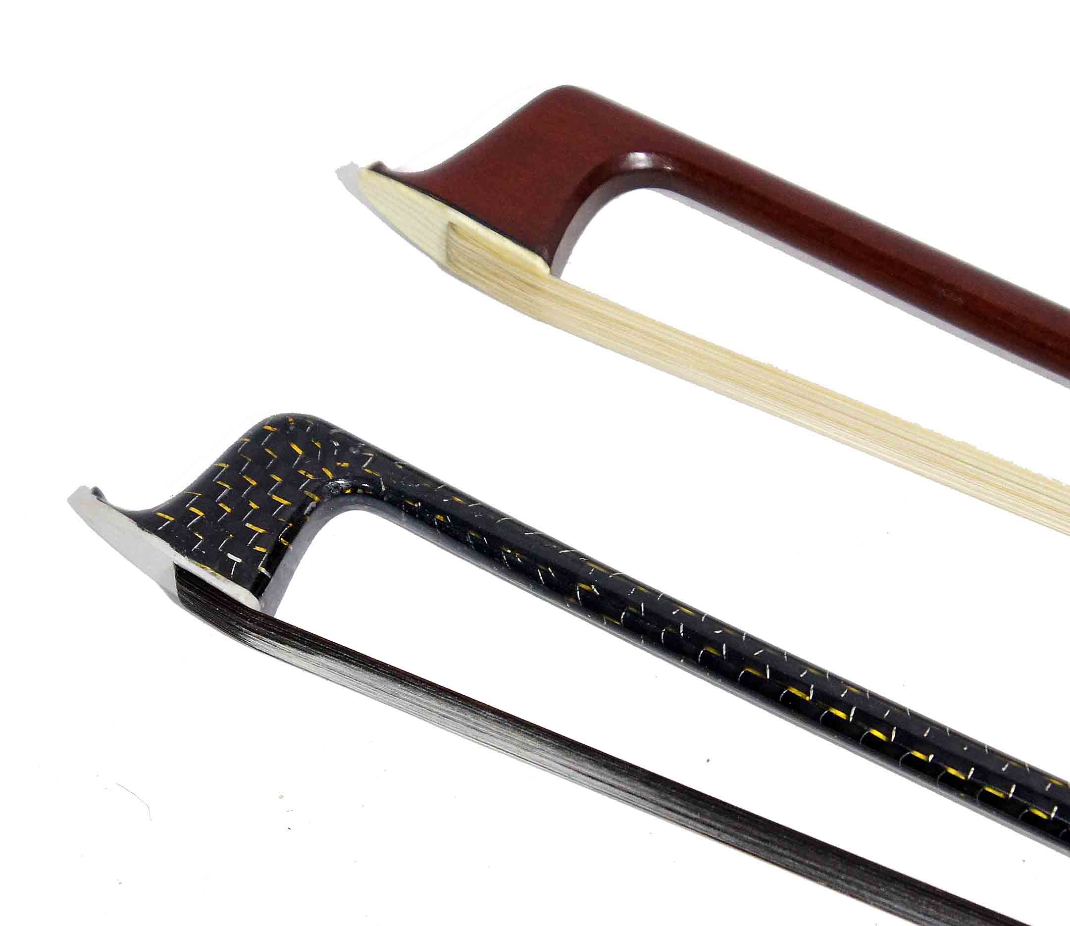 Изображение AMMOON Смычок для скрипки 4/4 из стекловолокна, цвет: чёрный/золотой