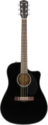 Изображение FENDER CD-60SCE DREAD BLACK WN Электроакустическая гитара, цвет: чёрный