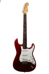 Изображение Squier Stratocaster by Fender Электрогитара б/у, s/n P035932, SSS, красный, белый пикгард