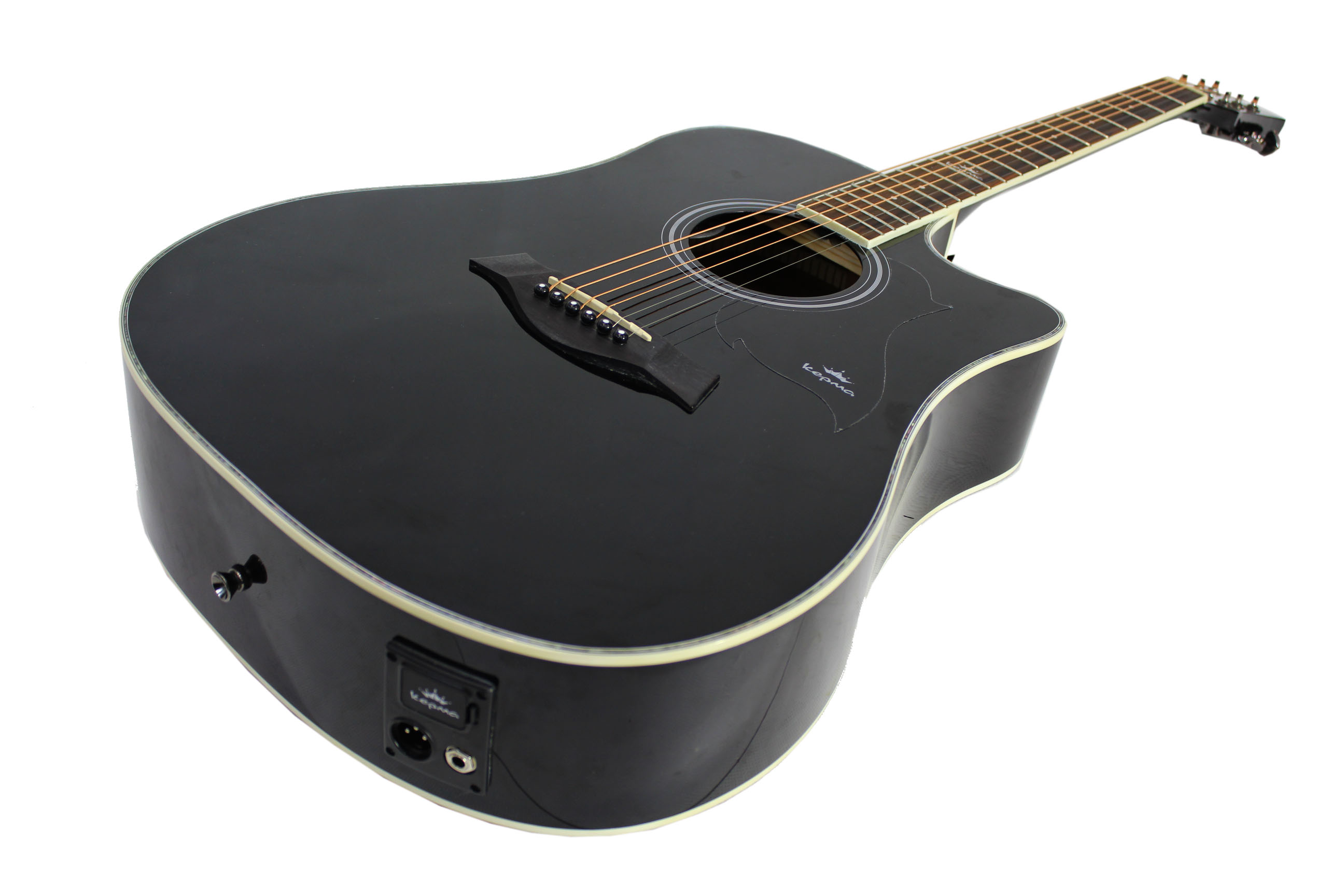 Изображение KEPMA D1CE BK Электроакустическая гитара + КАБЕЛЬ Цвет Черный
