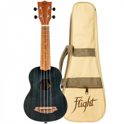 Изображение FLIGHT NUS380 TOPAZ - укулеле, сопрано, синий, корпус - сапеле, чехол в комплекте