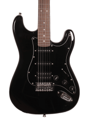 Изображение Selder Stratocaster Электрогитара б/у, HSS, Черный выцвел лак, Черный пикгард + Рычаг