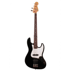 Изображение Fender Japan JB-45 Jazz Bass Бас-гитара Б/У, s/n Q079615, черный, белый пикгард