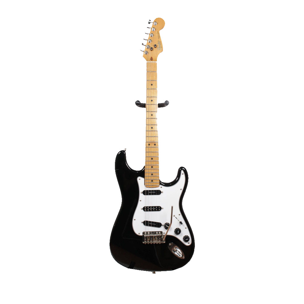 Изображение Fender Stratocaster USA 1989 Электрогитара б/у, s/n E964389, SSS minihumbuckers Черный, Белый пикгар