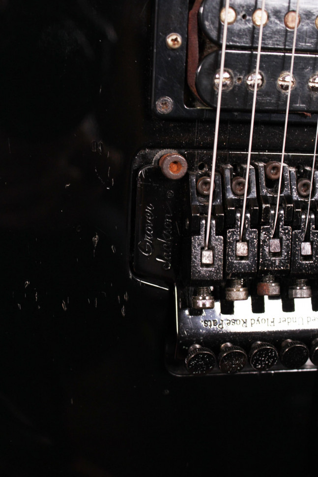 Изображение Grover Jackson Superstrat, s/n 901456, HH, Черный, акульи зубы, флойд, рычаг, клееный гриф