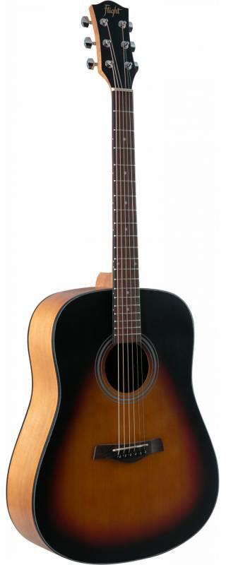 Изображение FLIGHT D-175 SB - акустическая гитара, верхняя дека - ель, корпус - красное дерево (махагони), цвет 