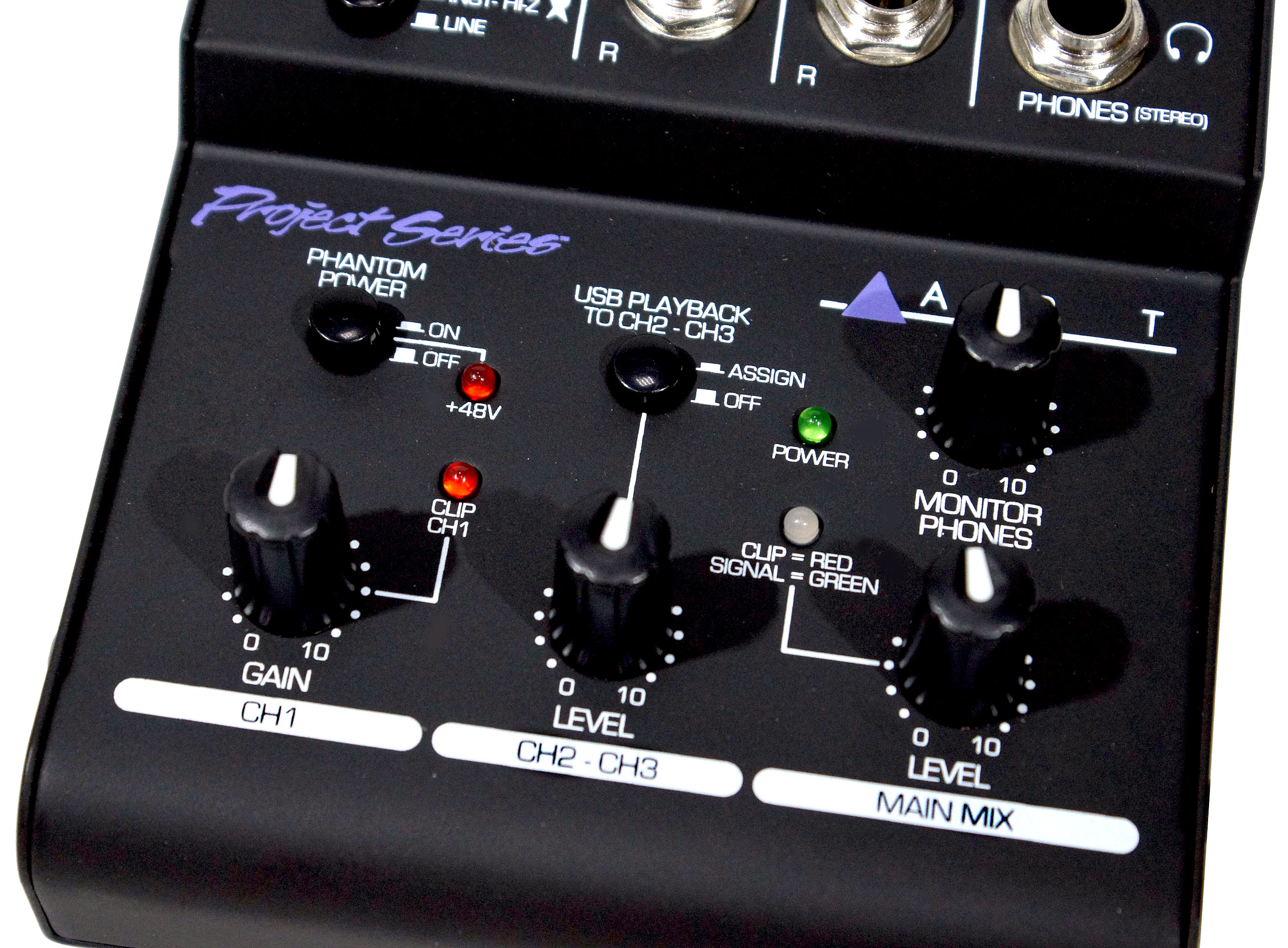 Изображение ART USBMIX  Микшер компактный 3-канальный 