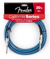 Изображение FENDER 20` FGC-20B CALIFORNIA INSTRUMENT CABLE LAKE PLACID BLUE кабель 6 метра, цвет сини
