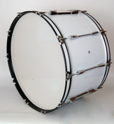 Изображение LUTNER FLT-MBH-2214 Маршевый бас-барабан. 22`x14`, Корсет в комплекте. Белый