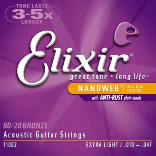 Изображение ELIXIR 11002 010-047 Струны для акустическаой гитары 