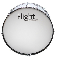 Изображение FLIGHT FMB-2210WH Маршевый бас-барабан. 22`x10`, Палочки, Ремень. Белый