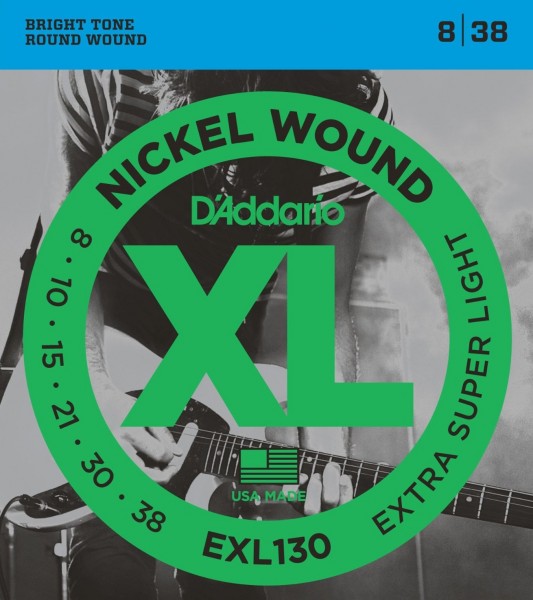 Изображение D`ADDARIO EXL130 008-038 Струны для электрогитары 