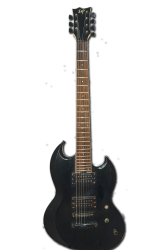 Изображение ESP Viper 7 Электрогитара б/у, s/n S0738602, HH, черный матовый, датчики Seymour Duncan