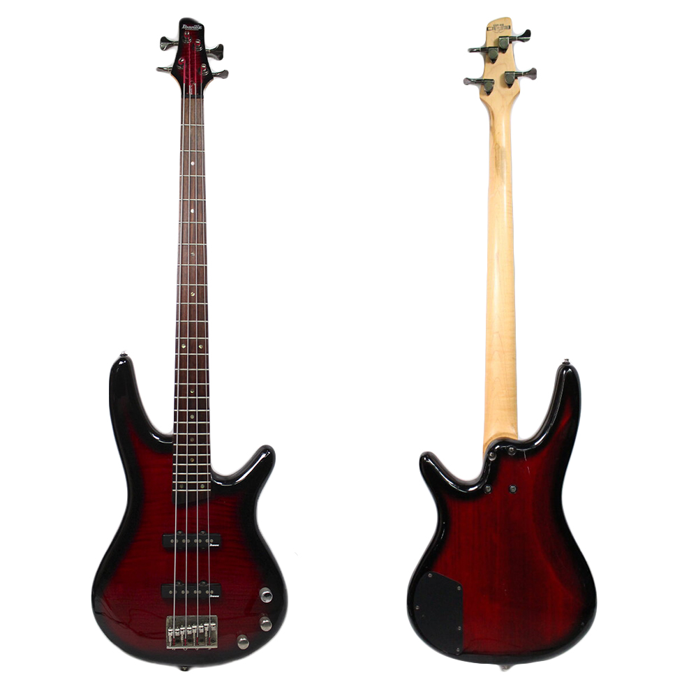 Изображение IBANEZ GSR450 Бас-гитара Б/У, s\n:PR05100394 Made in Indonesia, красный санберст, волнистый клен 