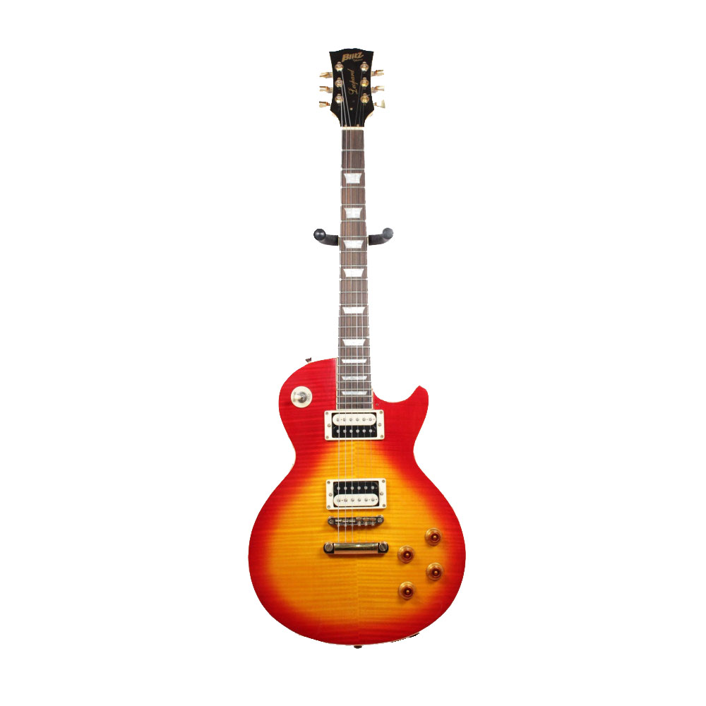 Изображение Blitz Les Paul Leopard by Aria Pro 2 Электрогитара б/у, HH, Cherry Burst, Звукосниматели зебра