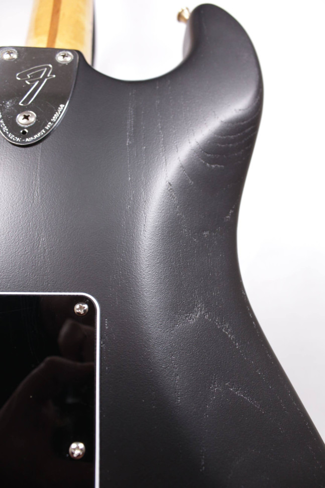 Изображение Fender Stratocaster USA 1978 Refinish, s/n S892420, SSS, Черный матовый, Черный пикгард + Кейс