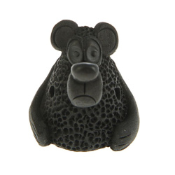 Изображение Керамика Щипановых SM02 Свистулька маленькая Медведь, черная