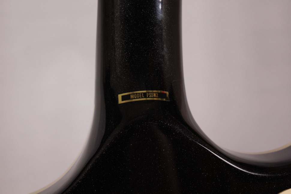 Изображение Silvertone DoubleCut Paul Stanley Signature Indonesia, черный, зеркальный пикгард, датчики Duncan