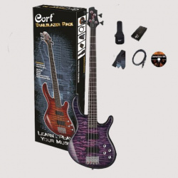 Изображение CORT CBP-DLX-PPB комплект бас-гитариста: бас-гитара Action DLX-PPB, чехол,purple burst