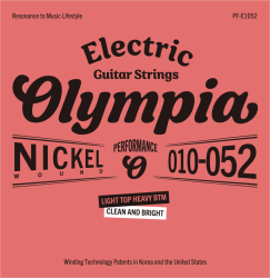 Изображение Olympia PFE1052 Performance Electric Guitar Strings 010-052 Струны для электрогитары Nickel Wound