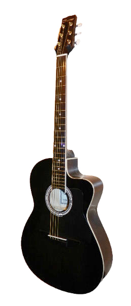 CARAYA C901T-BK Акустическая гитара, с вырезом, черная, 39" Изображение CARAYA C901T-BK Акустическая гитара, с вырезом, черная, 39"