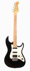 Изображение Elioth Stratocaster Электрогитара б/у, s/n 09910012, HSS, Черный, Белый перламутровый пикгард, Лого 