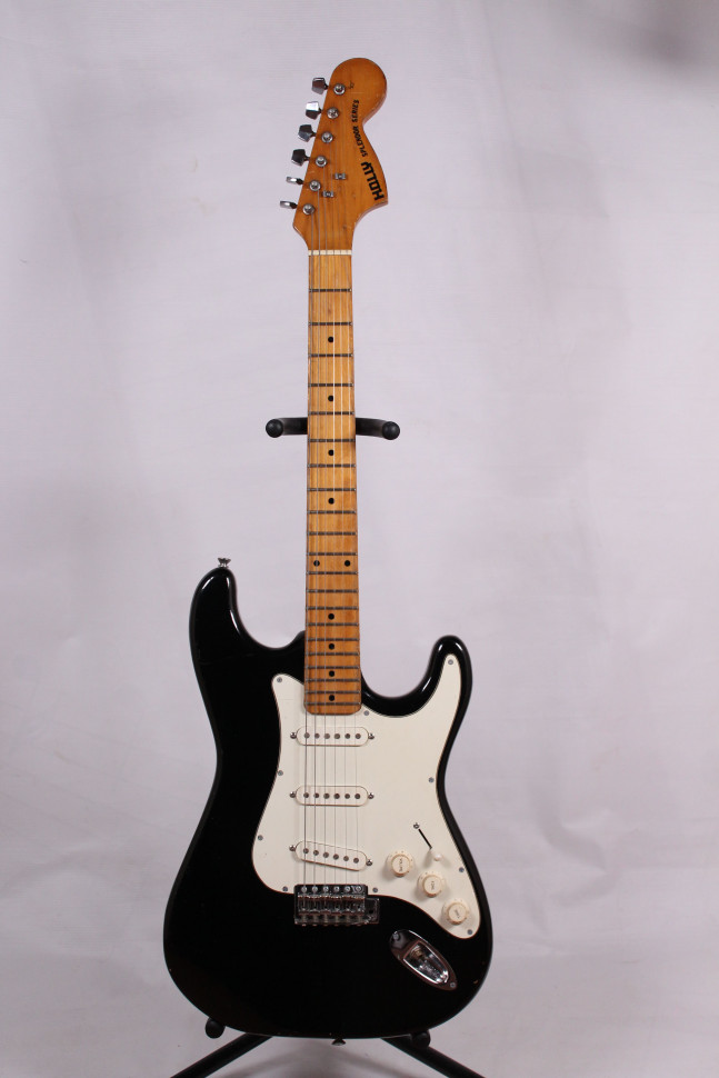 Изображение HOLLY SPLENDOR SERIES STRATOCASTER Электрогитара б/у, SSS, черный, белый пикгард 
