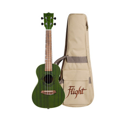 Изображение FLIGHT DUC380 JADE - укулеле, концерт, махагони, зеленая, чехол в комплекте