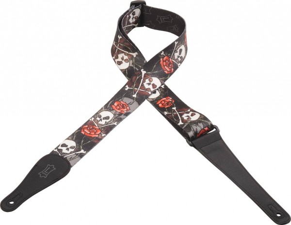 ROCKROSE BD-013 Ремень гитарный, 6,3 см, рисунок, металлический карабин Изображение ROCKROSE BD-013 Ремень гитарный, 6,3 см, рисунок, металлический карабин