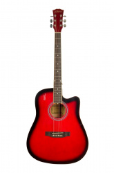 Изображение ELITARO E4110RDS Акустическая гитара, цвет: красный
