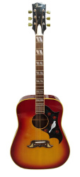 Изображение Pearl Guitar Dove Акустическая гитара б/у, Redburst, черный пикгард с рисунком птица и цветы
