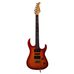 Изображение Chatting Bird Superstrat Электрогитара б/у, s/n 703073, HSH, рыжий, волнистый клен, золотая фурнитур