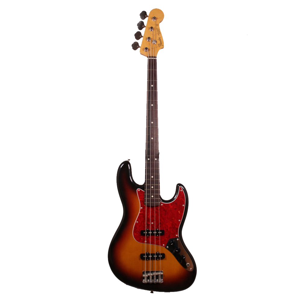 Fender Japan Jazz Bass Бас-гитара Б/У, s/n N027712, sunburst, черепаховый пикгард Изображение Fender Japan Jazz Bass Бас-гитара Б/У, s/n N027712, sunburst, черепаховый пикгард