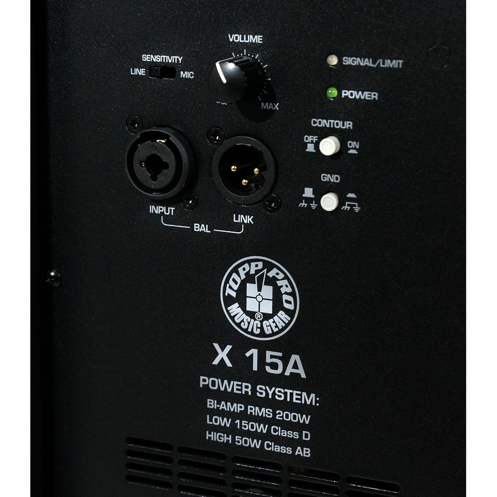 TOPP PRO X 12A активная 2х полосная АС, 200Вт RMS,1x12", 1x1", 60Hz-20kHz, 13,75 кг Изображение TOPP PRO X 12A активная 2х полосная АС, 200Вт RMS,1x12", 1x1", 60Hz-20kHz, 13,75 кг