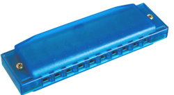 Изображение HOHNER Translucent Blue (M1110B) - губная гармоника детская, тональность C, цвет прозрачный синий