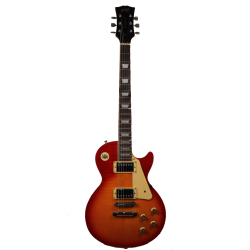 Изображение Blitz Les Paul Leopard Электрогитара б/у, s/n 6120400654, HH, Cherry Sunburst, белый кант