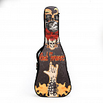 Изображение ROCK ROSE MY-604 (41") Чехол для акустической гитары (Цветной: звёзды, king of rock, череп, майя) 